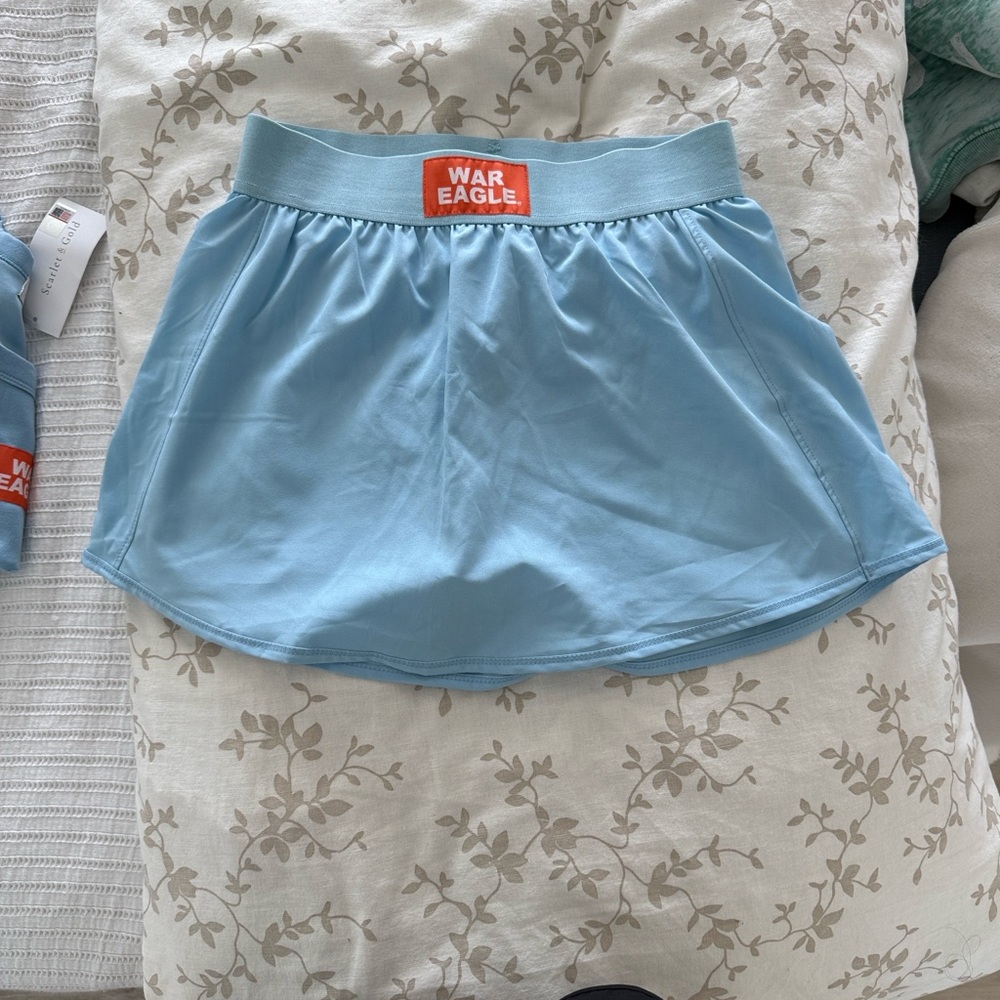 Scarlet & Gold Light Blue Athletic Skort